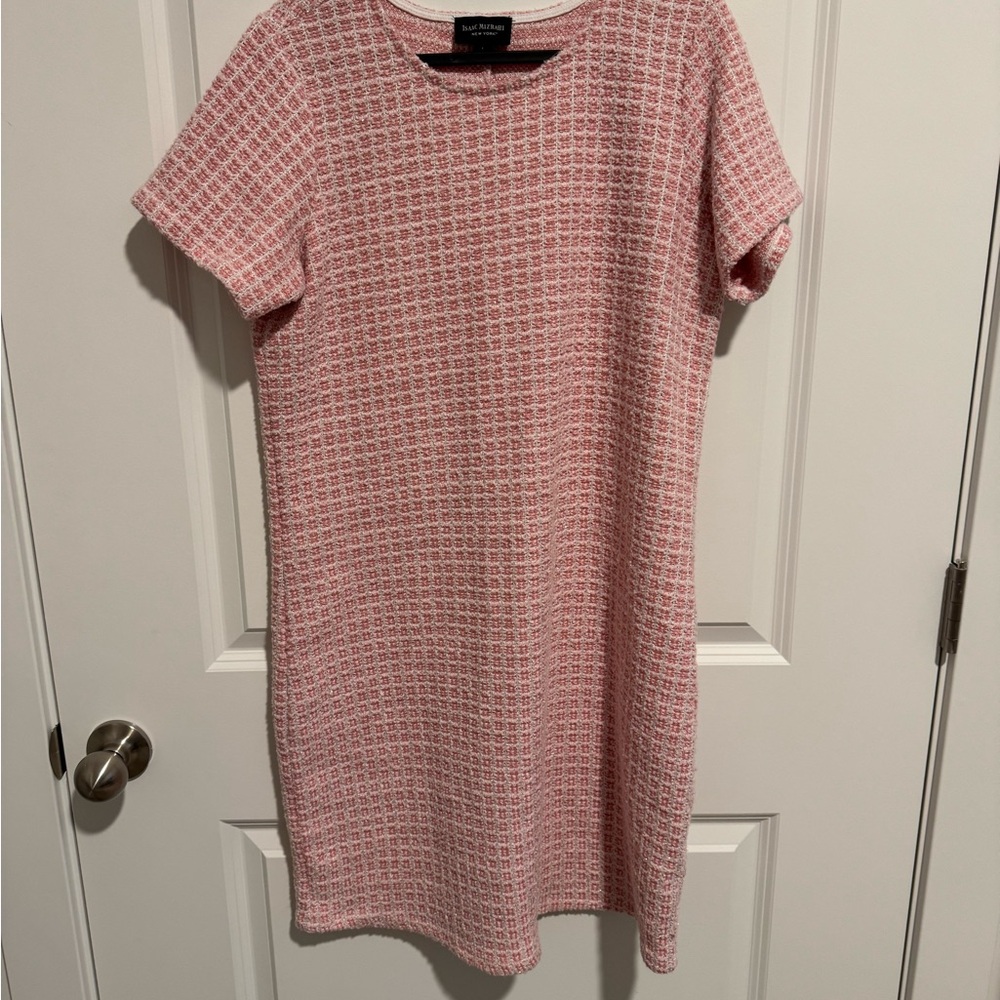 Isaac Mizrahi Pink Textured Mini Dress